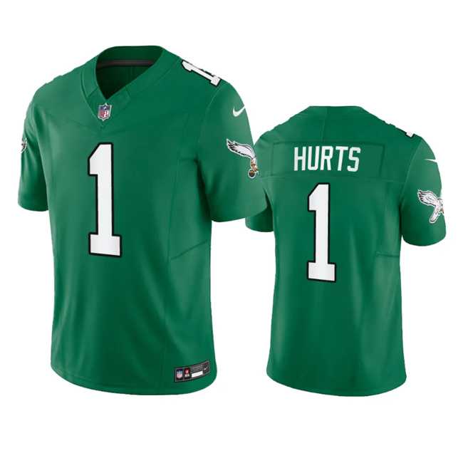 Youth Philadelphia Eagles #1 Jalen Hurts Green 2023 F.U.S.E. Stitched Football Jersey->youth nfl jersey->Youth Jersey